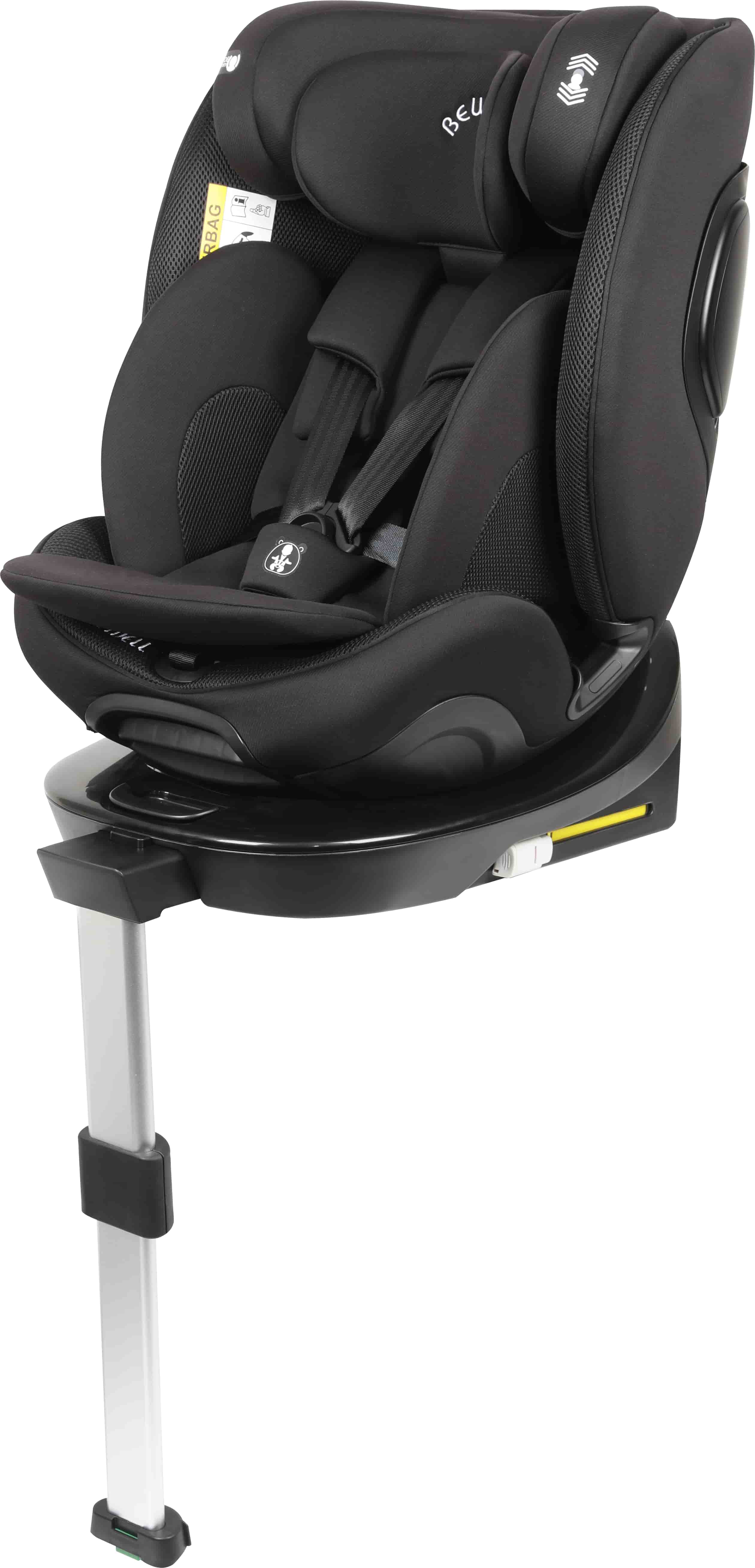 ISOFIX eta euskarri-hanka Haurrentzako kotxeko segurtasun-eserlekua 40-150 cm-ko haurrentzako